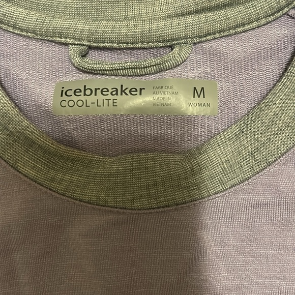 Icebreaker Women’s Momentum Long Sleeve Crewneck in Panther/Fossil Colour - Picture 3 of 7